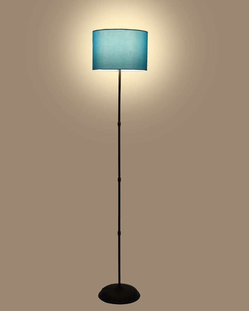 Elegant Design Foldable Iron Floor Lamp with Cotton Shade | Bulb Not Included | 12 x 57 inches