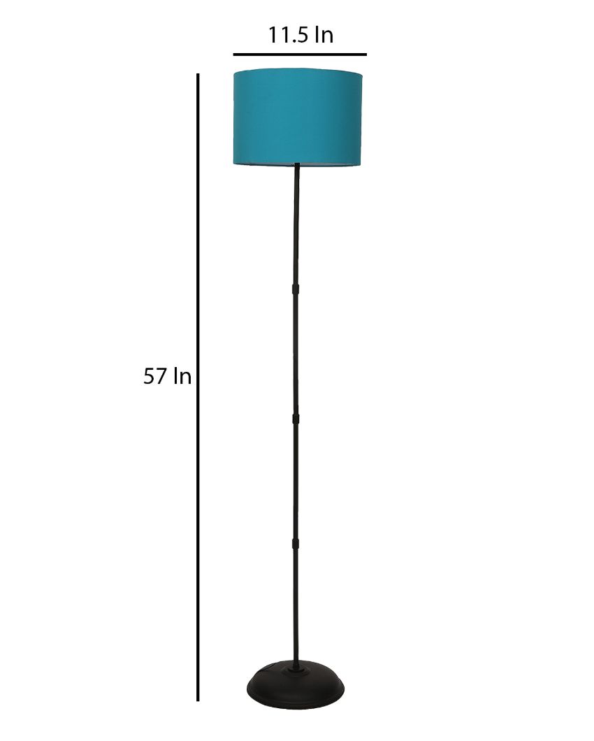 Elegant Design Foldable Iron Floor Lamp with Cotton Shade | Bulb Not Included | 12 x 57 inches