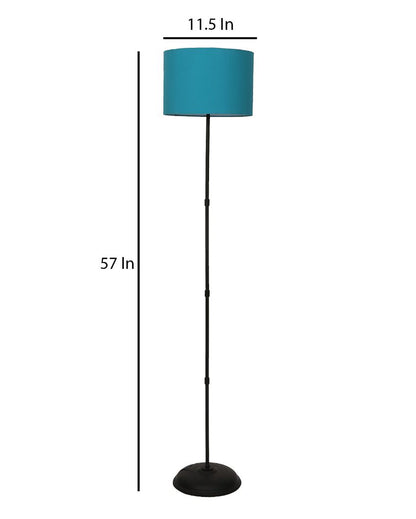 Elegant Design Foldable Iron Floor Lamp with Cotton Shade | Bulb Not Included | 12 x 57 inches