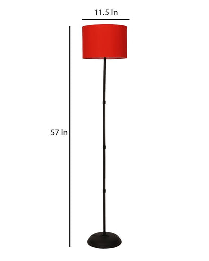 Elegant Design Foldable Iron Floor Lamp with Cotton Shade | Bulb Not Included | 12 x 57 inches