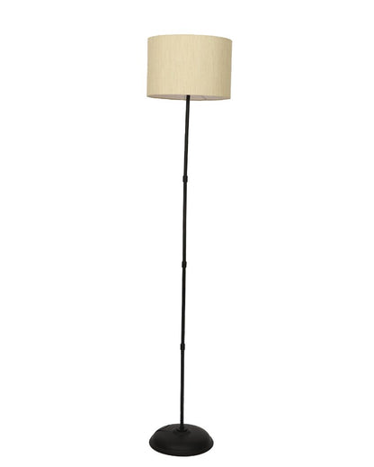 Elegant Design Foldable Iron Floor Lamp with Cotton Shade | Bulb Not Included | 12 x 57 inches