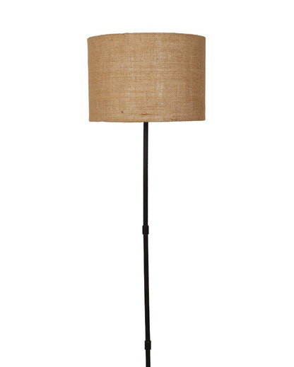 Tall Design Foldable Iron Floor Lamp with Jute Shade | Bulb Not Included | 12 x 57 inches