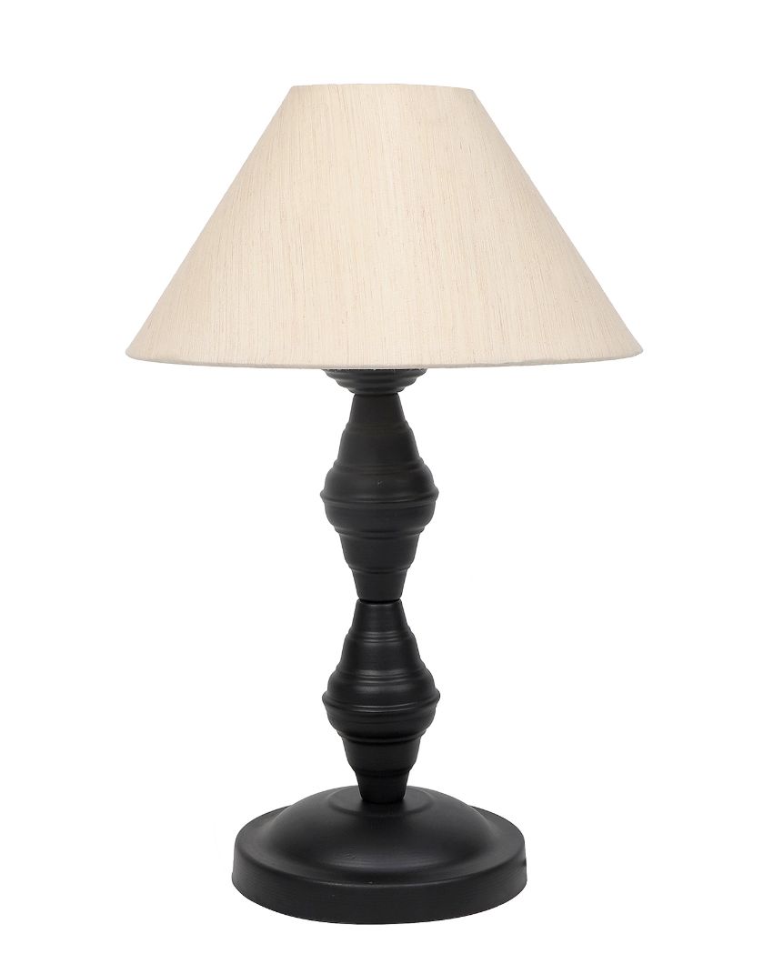 Magnificent Design Iron Table Lamp with Cotton Shade | Bulb Not Included | 10 x 15 inches