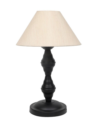 Magnificent Design Iron Table Lamp with Cotton Shade | Bulb Not Included | 10 x 15 inches