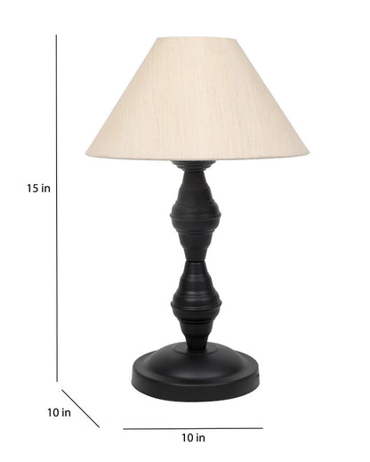 Magnificent Design Iron Table Lamp with Cotton Shade | Bulb Not Included | 10 x 15 inches