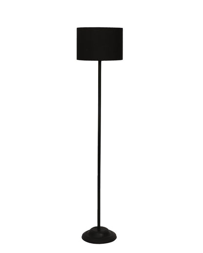 Lanky Design Foldable Iron Floor Lamp with Cotton Shade | Bulb Not Included | 12 x 57 inches