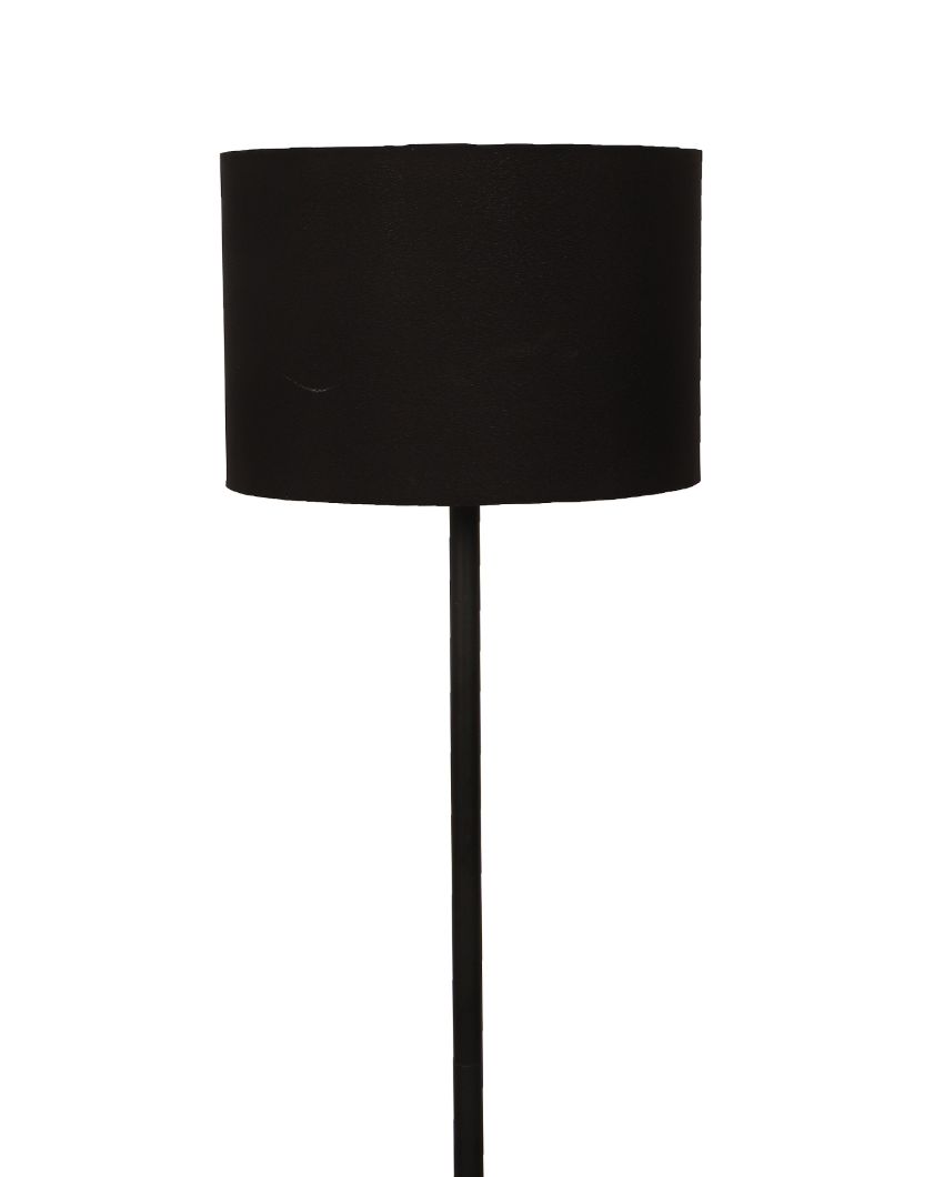 Lanky Design Foldable Iron Floor Lamp with Cotton Shade | Bulb Not Included | 12 x 57 inches