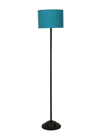 Lanky Design Foldable Iron Floor Lamp with Cotton Shade | Bulb Not Included | 12 x 57 inches