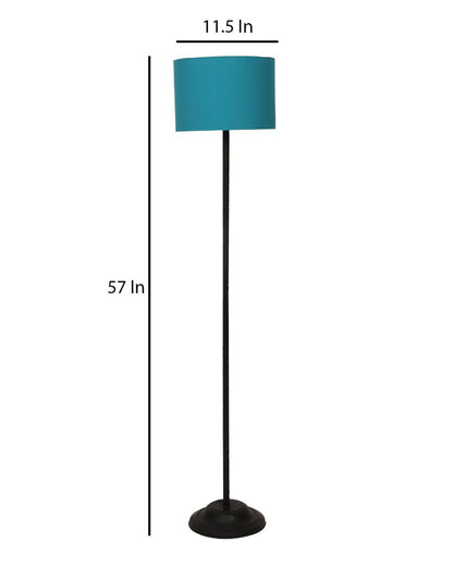 Lanky Design Foldable Iron Floor Lamp with Cotton Shade | Bulb Not Included | 12 x 57 inches