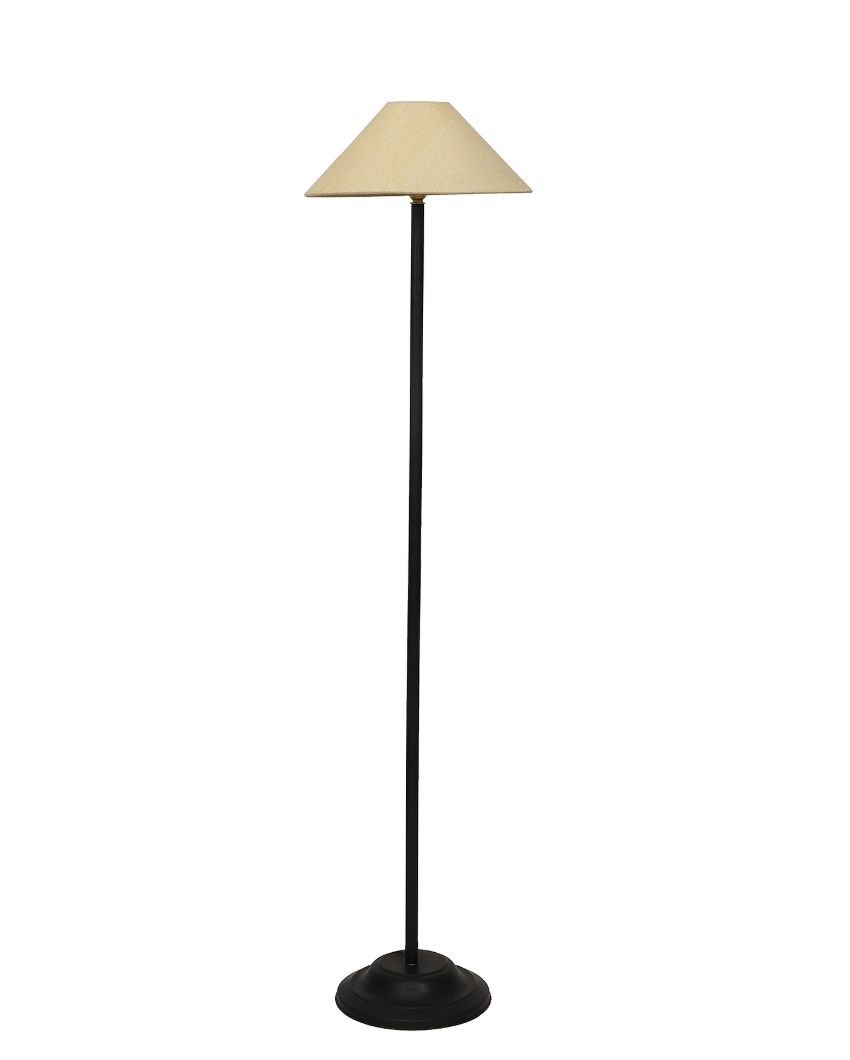 Higher Foldable Iron Floor Lamp with Cotton Shade | Bulb Not Included | 13 x 55 inches