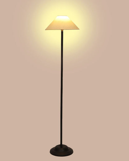 Higher Foldable Iron Floor Lamp with Cotton Shade | Bulb Not Included | 13 x 55 inches