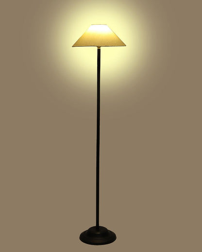 Higher Foldable Iron Floor Lamp with Cotton Shade | Bulb Not Included | 13 x 55 inches