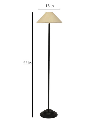 Higher Foldable Iron Floor Lamp with Cotton Shade | Bulb Not Included | 13 x 55 inches