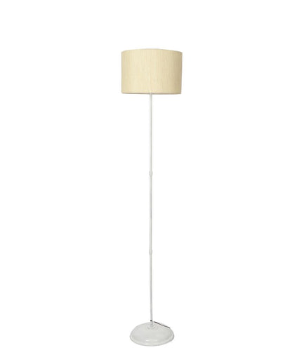 Uplifted Foldable Design Iron Stand Floor Lamp with Cotton Shade | Bulb Not Included | 12 x 57 inches