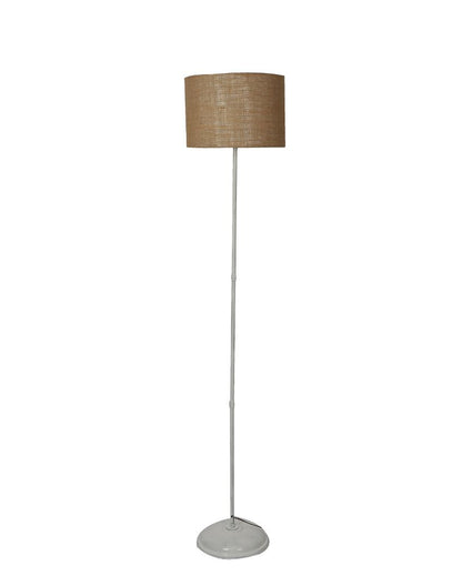 Vintage Design Iron Stand Floor Lamp with Jute Shade | Bulb Not Included | 12 x 57 inches