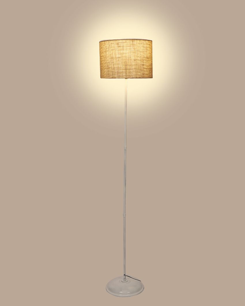 Vintage Design Iron Stand Floor Lamp with Jute Shade | Bulb Not Included | 12 x 57 inches