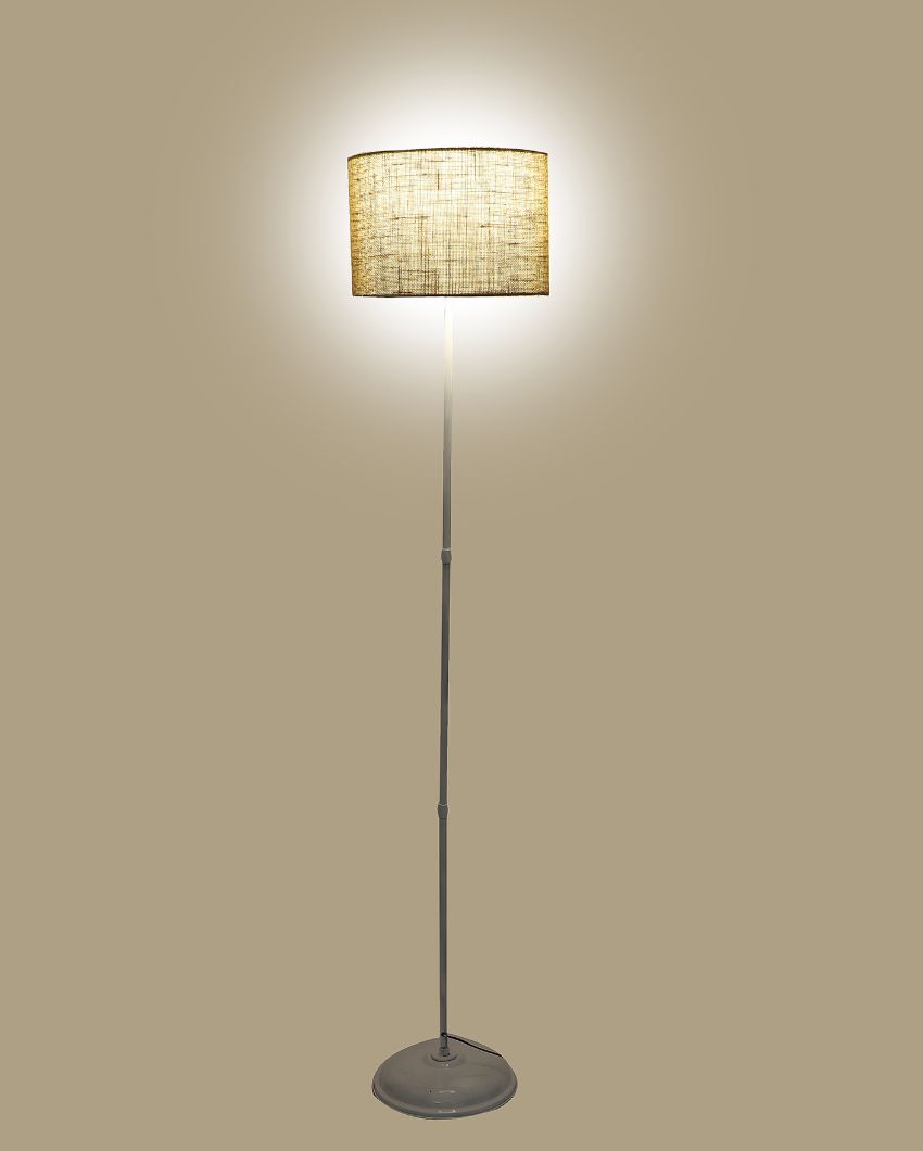 Vintage Design Iron Stand Floor Lamp with Jute Shade | Bulb Not Included | 12 x 57 inches