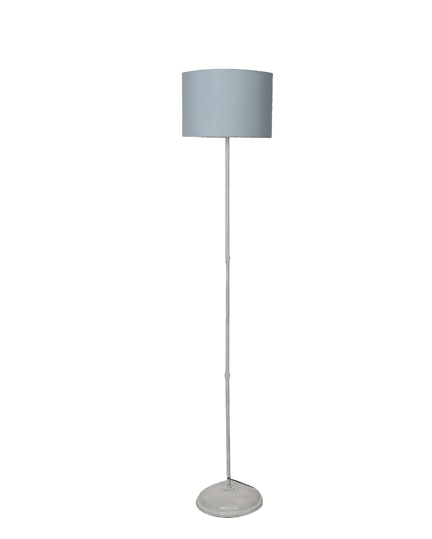 Uplifted Foldable Design Iron Stand Floor Lamp with Cotton Shade | Bulb Not Included | 12 x 57 inches