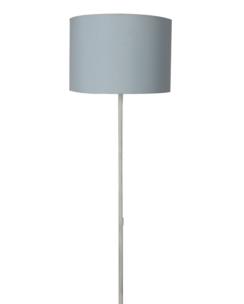 Uplifted Foldable Design Iron Stand Floor Lamp with Cotton Shade | Bulb Not Included | 12 x 57 inches