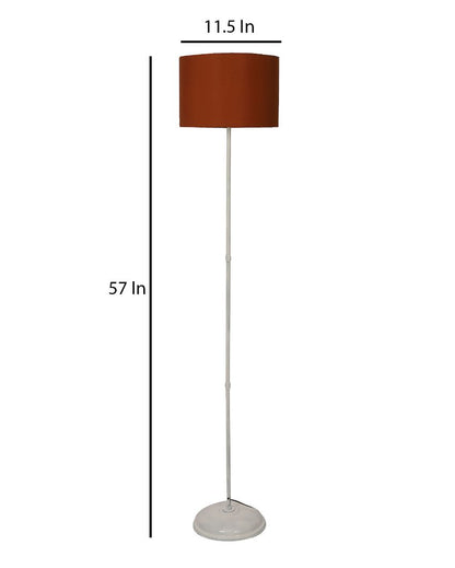 Uplifted Foldable Design Iron Stand Floor Lamp with Cotton Shade | Bulb Not Included | 12 x 57 inches