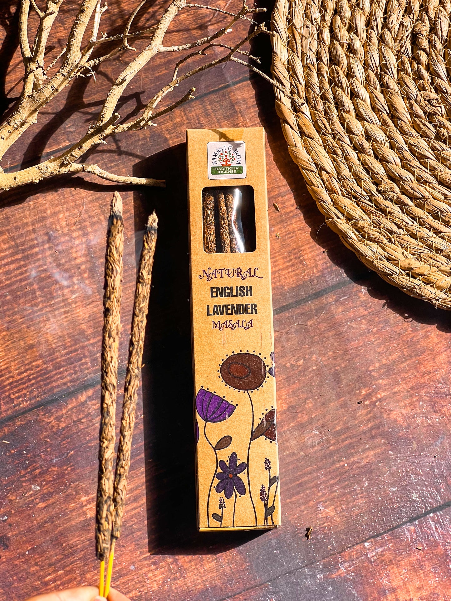 Natural Smudge Incense Earthy Aroma for Grounding | Set of 4 | 21 inches