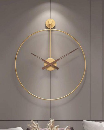 Sleek Elegant Golden Circle Wall Clock | 24 x 2 inches