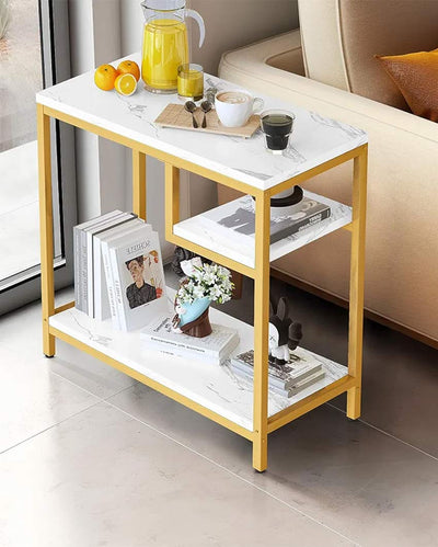 Thames Rectangular 3-Tiers Solid End Table | 20 x 12 x 24 inches