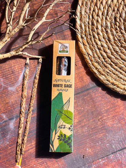 Natural Smudge Incense Earthy Aroma for Grounding | Set of 4 | 21 inches