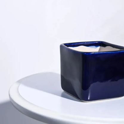 Square Ceramic Pot | Ugaoo | Multiple Colors Blue