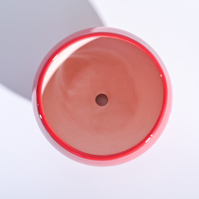 Apple Ceramic Pot | Mutiple Colors Red