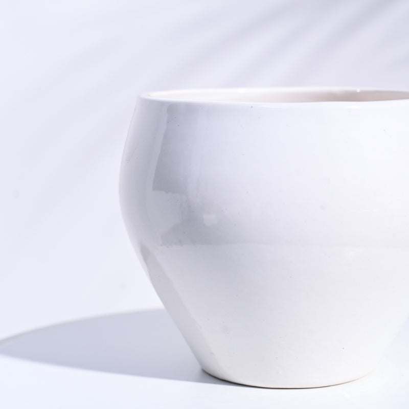 Apple Ceramic Pot | Mutiple Colors White