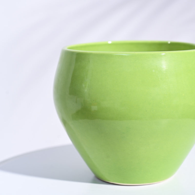 Apple Ceramic Pot | Mutiple Colors Light Green