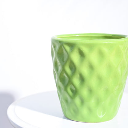 Argyle Ceramic Pot |  Multiple Colors Light Green