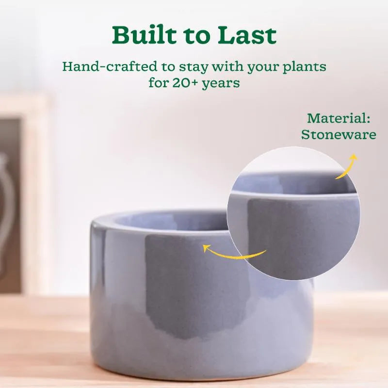 Grey Lilac Stories Ceramic Pot