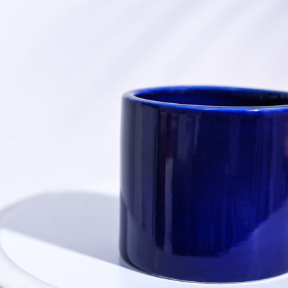 Pipe Ceramic Pot | Multiple Colors Blue