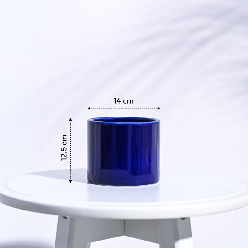 Pipe Ceramic Pot | Multiple Colors Blue