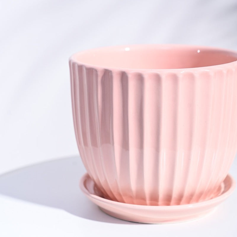 Grail Ceramic Peach Decorative Pot | 6x5 Inch Default Title