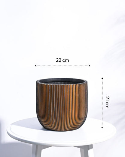 Black and Gold Ball Groove Planter | Multiple Sizes