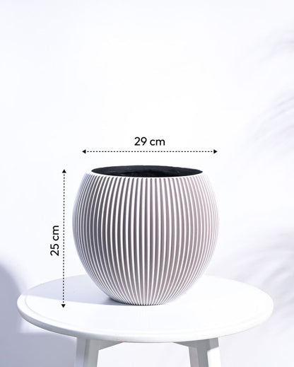 Vase Ivory Ball Groove Planter | Multiple Sizes