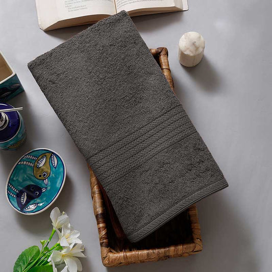 Elena Super Absorbent Bath Towel | Multiple Color Grey
