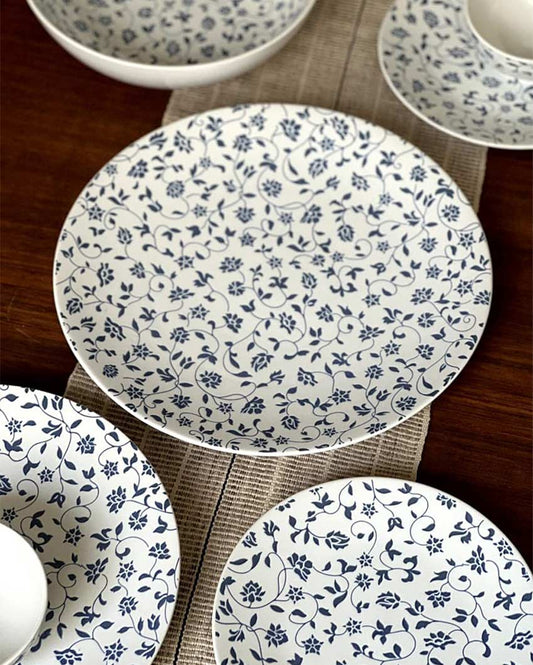 Noey Blue Porcelain Dinner Set
