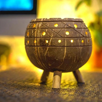 Planter & Tea Light Candle Holder | Coconut Shell Default Title