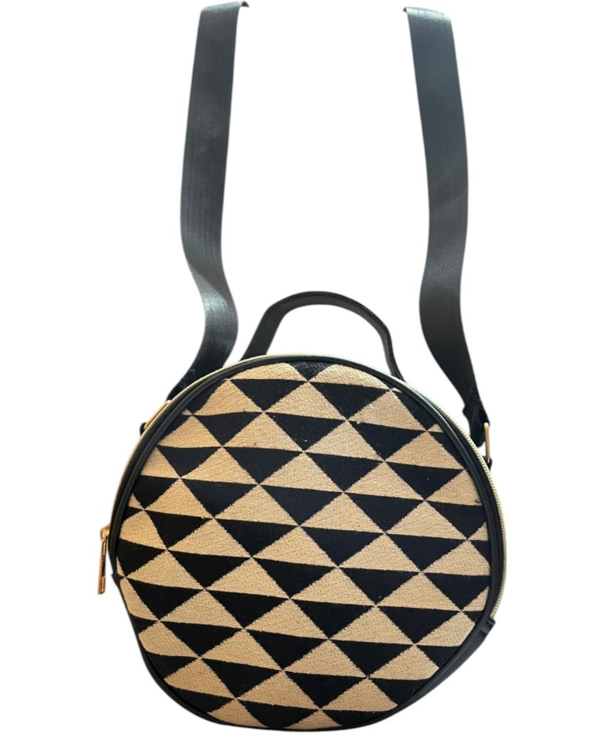 Round Sling Triangle Design Bag | 8 x 3 inches