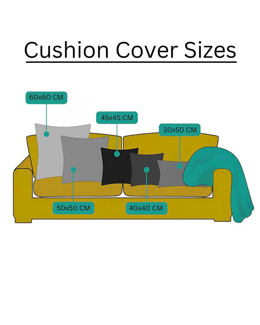 Big Checks Square Blanket Stitch Cotton Cushion Covers  | Multiple Colors | Set Of 2 | 24 X 24 inches