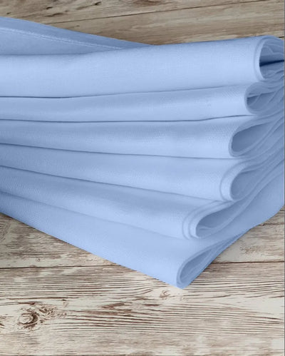 Light Blue Soft Cotton Napkin With Mitted Corners | Set Of 12 | 18 x 18 Inches