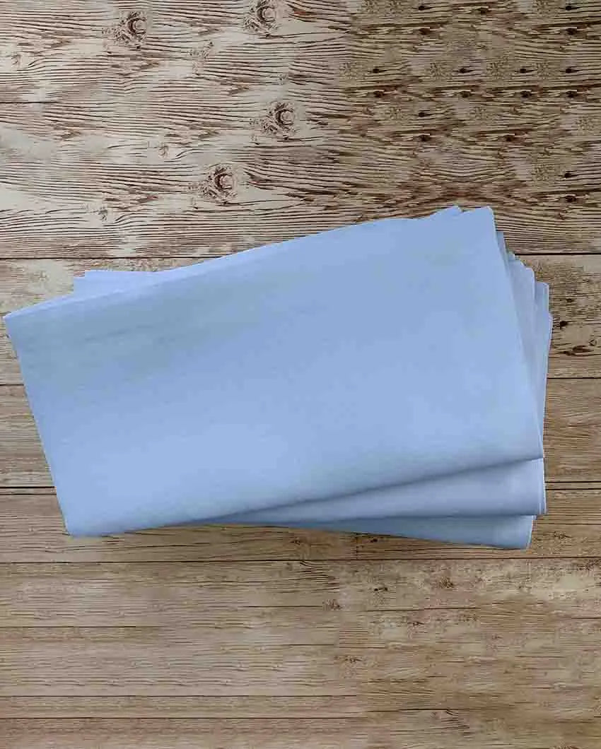 Light Blue Soft Cotton Napkin With Mitted Corners | Set Of 12 | 18 x 18 Inches