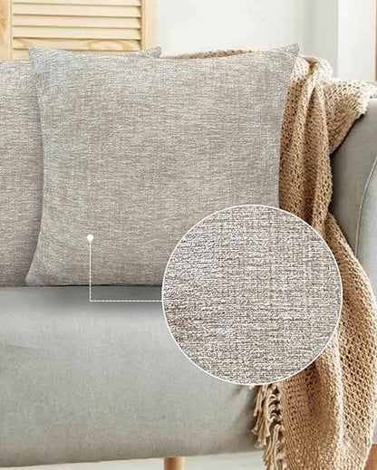 Chenille Couch & Sofa Cushion Covers With Invisible Zipper  | Multiple Colors | Set Of 2 | 16 x 16 inches