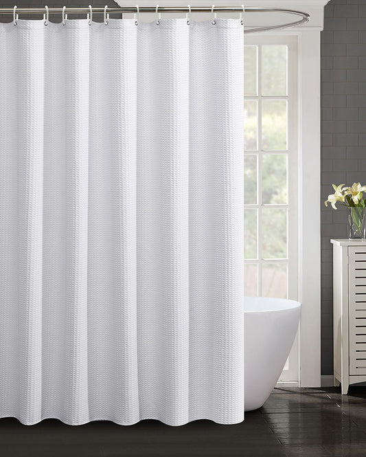 Waffle Shower Curtains with Metal Eyelets | 72 x 78 inches