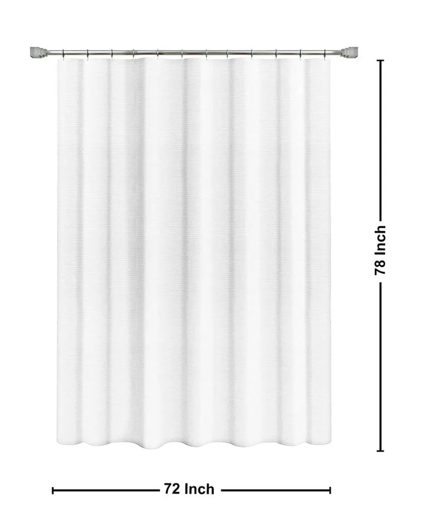 Waffle Shower Curtains with Metal Eyelets | 72 x 78 inches