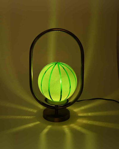 Clemátide Oval Shape Color Table Lamp with Glass Shade | 8 x 13 inches